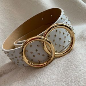 Express double circle studded belt